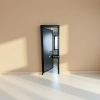 Grey oil sand glass door interior partition, frosted translucent anti-peeping sliding door for bathroom and kitchen details Picture